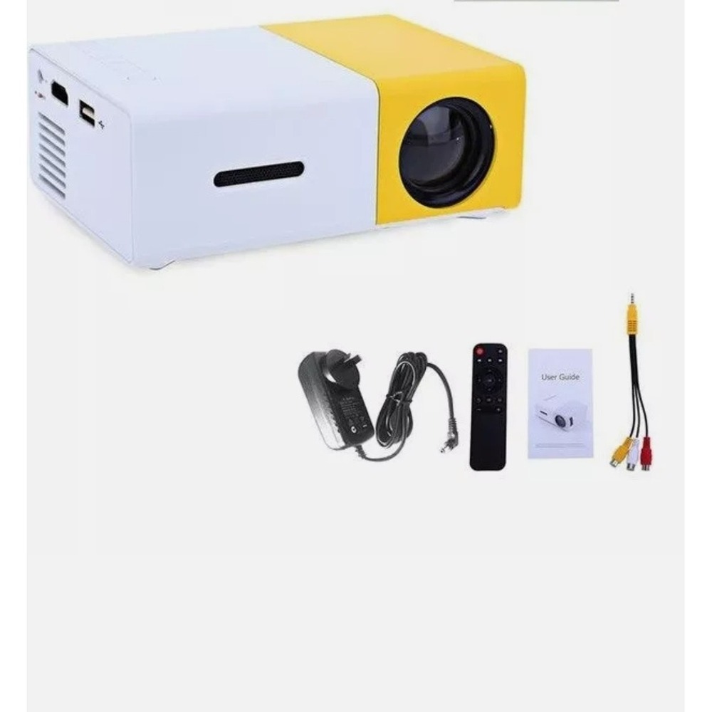 LED PROJECTOR HighResolution Portable LED Mini Projector White/Yellow New in Box - Picture 6 of 7
